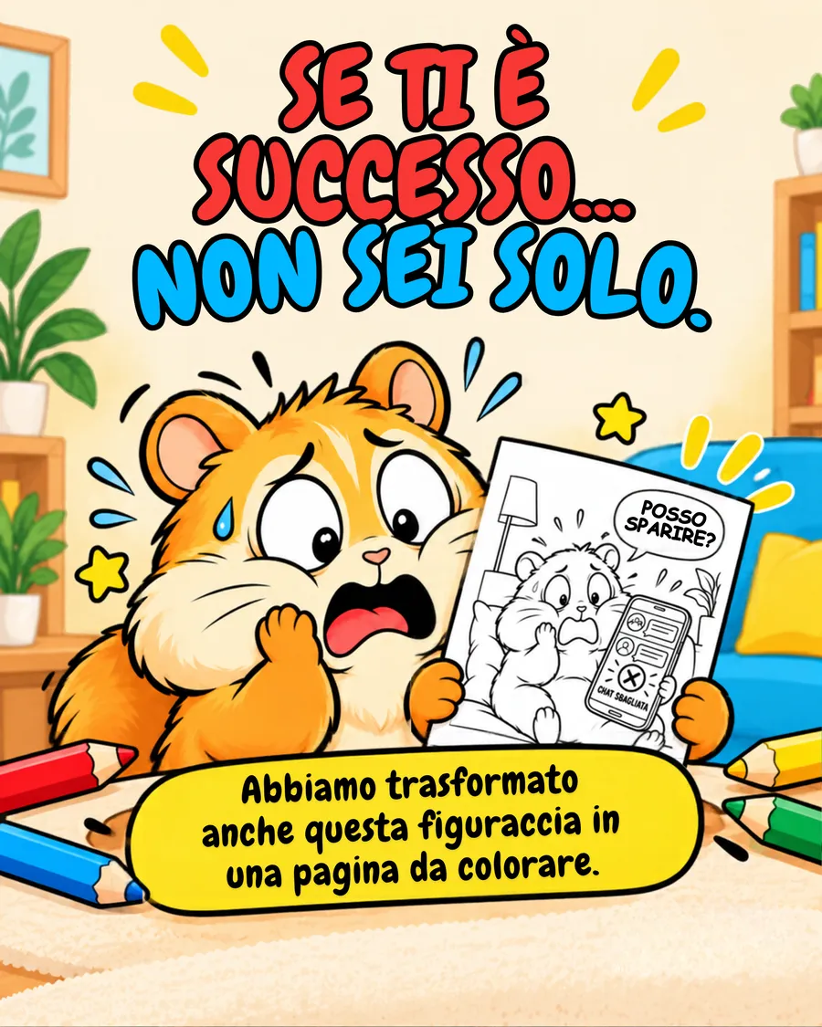 La scena della chat sbagliata da colorare